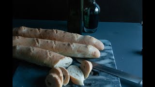 Easy Crusty French Bread Recipe  Baguette Recipe  FoodLifeAndMoney [upl. by Retluoc]