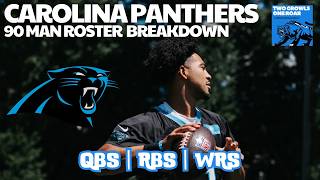 Carolina Panthers 2024 Roster Breakdown  QBs RBs WRs  Training Camp Preview carolinapanthers [upl. by Ahsinotna]