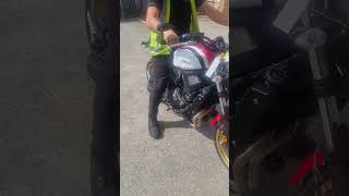 Yamaha XSR700 w Akrapovic exhaust DB killers in still sounds alright IMHO 👍 [upl. by Broida]