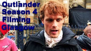 Outlander Season 4 Filming in Glasgow with Sam Heughan and Caitriona Balfe [upl. by Pomeroy253]