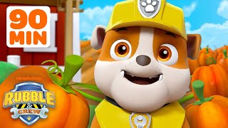 PAW Patrol Rubble Goes to the Pumpkin Patch w Skye amp Zuma  90 Minute Compilation  Rubble amp Crew [upl. by Acima]