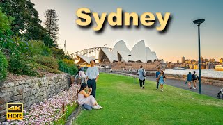 Sydney Australia Walking Tour  Royal Botanic Garden to Opera House  4K HDR [upl. by Erb876]