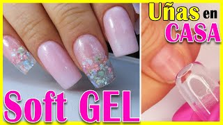 Uñas SOFT GEL Gel X con TIPS COMPLETOS ❤ Básico y Encapsulado 💜 Paso a Paso Uñas en CASA Fácil [upl. by Drusi570]