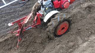 Honda F600 Tiller with Plough [upl. by Aznarepse720]