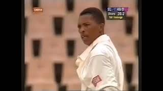 Makhaya Ntini bowling in his debut match vs Sri Lanka 1998 [upl. by Leahpar]