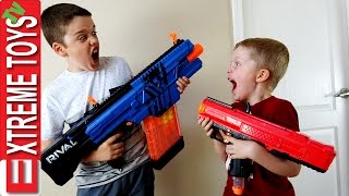 Nerf Blaster Battle Ethan and Cole Attack and Set Traps with Nerf Rival Blasters [upl. by Ardnik]