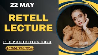 PTE Retell Lecture  May 2024  MOST REPEATED IN EXAMS PREDICTION [upl. by Haraz]