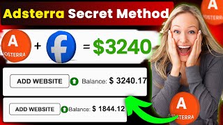 600 Per Day From Adsterra In 2024  Facebook and Adsterra Direct Link Earning Tricks [upl. by Yahska]