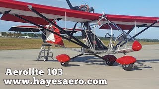 Aerolite 103 Hayes Aero Aerolite 103 ultralight and experimental aircraft builder [upl. by Francie]