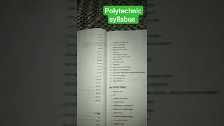 polytechnic entrance exam syllabus 2024 polytechnic [upl. by Siron]