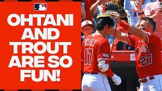 Shohei Ohtani and Mike Trout DESTROY baseballs Theyve homered in the SAME GAME FIVE TIMES in 2023 [upl. by Annoj228]