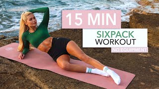 15 MIN SIXPACK WORKOUT  Medium with Beginner Alternatives  for lower upper amp side abs [upl. by Paviour]