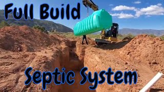 Septic System Installing a 1200 gallon with 150 ft leach field [upl. by Daegal]