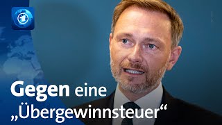 Hohe Spritpreise Lindner lehnt quotÜbergewinnsteuerquot für Mineralölkonzerne ab [upl. by Eve]