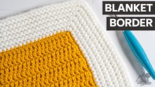 CROCHET Easy Blanket Border that works on any Blanket [upl. by Relyhcs]