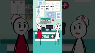 Night Shift Nurse Life Toxic Work Culture in Healthcare animation funnyvideo gplus comedy [upl. by Nerta]