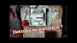 Montaż rozdzielnicy oraz gniazdek elektrycznych w warsztacie 1 [upl. by Narmi]