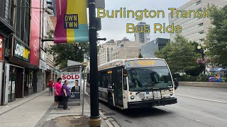 Burlington Transit 1 PlainsFairview Bus Ride  Full Route Westbound 882024 [upl. by Aibos78]