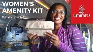 Whats inside the womens Emirates amenity kit  business class a380 [upl. by Thecla]