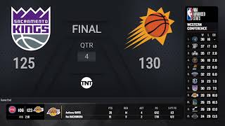 Sacramento Kings  Phoenix Suns  NBA Regular Season TNT Live Scoreboard [upl. by Elliott540]