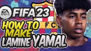 FIFA 23  How to make Lamine Yamal updated  new stats Barcelona La MASIA PHENOM [upl. by Schilt571]