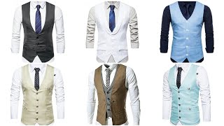 Top 40 Waistcoat For Men 202021  Vest V Neck Slim Fit Jacket For Men  Business Vest Jacket Men [upl. by Nahtnoj]