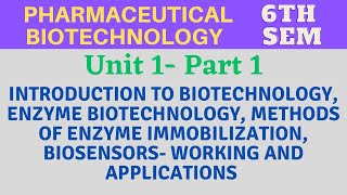 Enzyme biotechnologyMethods of enzyme immobilization and applications  Biosensors in biotechnology [upl. by Yznyl791]