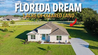 We Toured An Affordable Custom Home In Florida with 1 Acre of LAND [upl. by Enileme638]