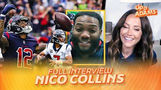 Nico Collins on CJ Strouds OROY Season HC DeMeco Ryans Falcons Matchup amp More [upl. by Oberheim11]