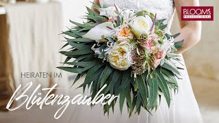 Brautstrauß BOHO  Hochzeit in Pastell  Eukalyptus  wedding floristry  bridalflowers [upl. by Inaflahk]