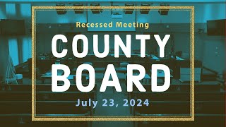 Arlington County Board Recessed Meeting  July 23 2024 [upl. by Murdocca]