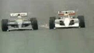 F1 1991 Spain Nigel Mansell overtakes Ayrton Senna [upl. by Toft]