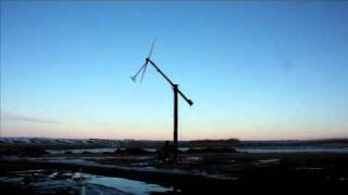 Articulated Wind Turbine Tower  3kw Whisper 500 [upl. by Amadis890]