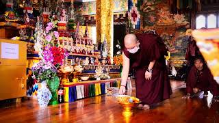 Nuns of Shechen Nunnery have been performing the Dharmapala puja during the Terdzo Wang [upl. by Marieann]