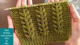 Easy knit Stitch Patterns for Beginners  4 row Repeat knitting Stitch  Красивый узор With Subtitle [upl. by Kreda146]