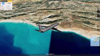 Flight test with 3D cesium view Flightradar24 [upl. by Kirimia641]