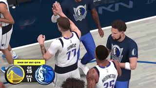 NBA 2K25  STARTING 5  GSW  DAL  14p7a L 90 Overall [upl. by Joycelin]