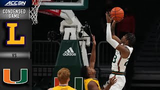 Lipscomb vs Miami Condensed Game  202122 ACC Men’s Basketball [upl. by Klump]