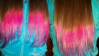 DIY  Dip DyeOmbre Hair Two Colors [upl. by Neelrak]