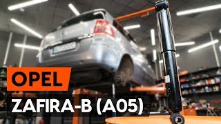 How to change rear shock absorber on OPEL ZAFIRAB 2 A05 TUTORIAL AUTODOC [upl. by Girard]