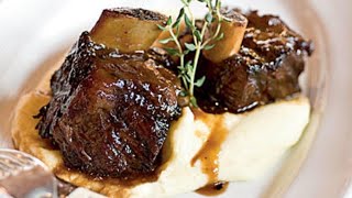 Braised Beef Short Ribs Cooked in a Crock Pot [upl. by Annayt]