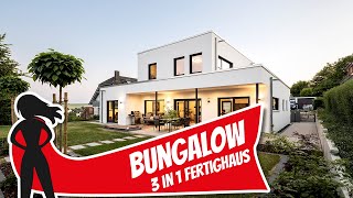 Bungalow für BestAger und Familien Genial geplantes 3 in 1 Fertighaus  Haustour Fingerhaus [upl. by Edurtreg202]