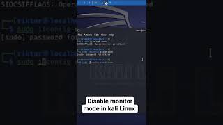 How to disable monitor mode in kali Linux  solving kali wifi issue [upl. by Harutek815]