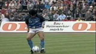 Diego Maradona Warm Up Semi final UEFA Cup 1989 [upl. by Enella]