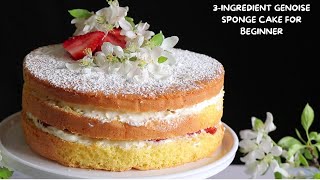 3Ingredient Genoise Sponge Cake Secrets [upl. by Harriett]