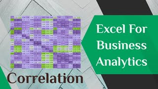 Correlation Matrix in Excel  Excel For Business Analytics [upl. by Ztnaj]