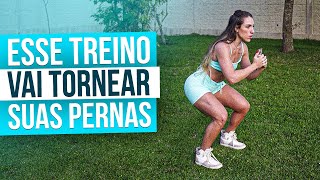 TREINO RÁPIDO PERNAS TORNEADAS  TREINO EM CASA [upl. by Nidnal439]