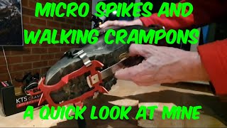 Micro Spikes amp Walking Crampons  comparing microspikes Kahtoola KTS crampons amp C1 grade crampons [upl. by Ingrid]