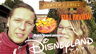 HUNTERS GRILL Disneyland Paris Full review  Buffet restaurant Sequoia Lodge Mickey Potatoes [upl. by Aenel481]