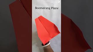 How To Make Boomerang Plane tutorial origami papercraft boomerang plane shorts youtubeshorts [upl. by Llertnahs]